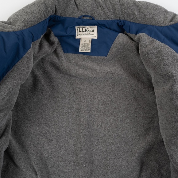 L.L. BEAN blue parka winter Anorak Jacket with Thinsulate size L - Picture 8 of 13